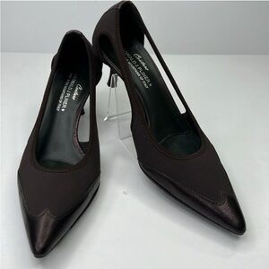 DONALD J. PLINER  Couture Edone  Chocolate Brown Leather Pump  Women’s Sz 6.5